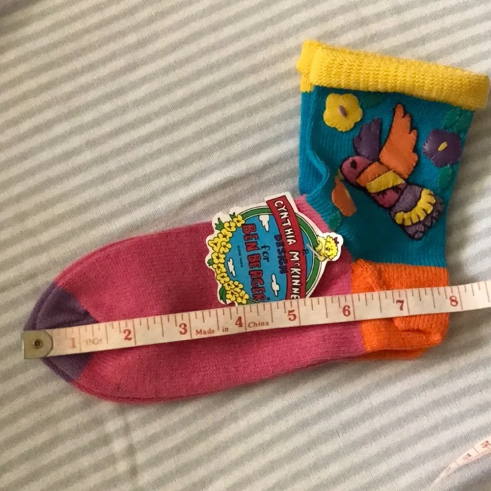 Vintage Colorful Appliqué Kids Socks